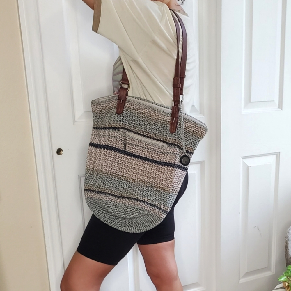 The Sak | Silverwood Crochet Shoreline Striped Tote Bag